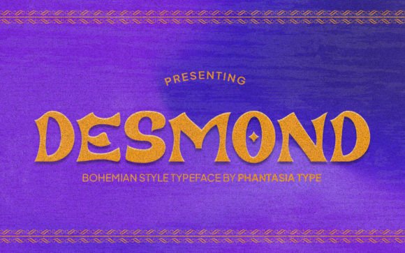 Desmond: The Bohemian Display Font for Psychedelic and Funky Designs