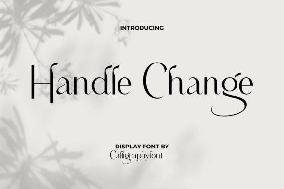 Handle Change: A Unique Display Font for Modern Design