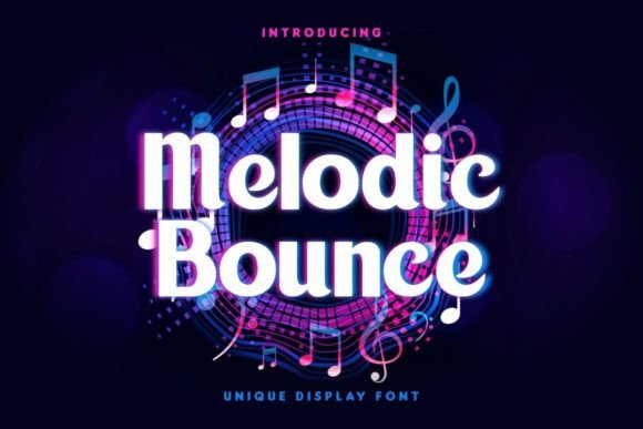 Melodic Bounce: A Modern Font for Disco Vibes